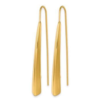 Herco 14K Polished Knife Edge Graduated Threader Earrings — alternate view