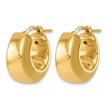 Herco 14K Polished Puffed 11.0mm Round Hoop Earrings — alternate view