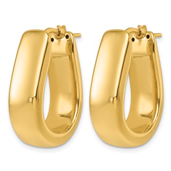 Herco 14K Polished 8.2mm Teardrop Hoop Earrings — alternate view