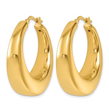 Herco 14K Polished Wide Graduated Round Hoop Earrings — alternate view