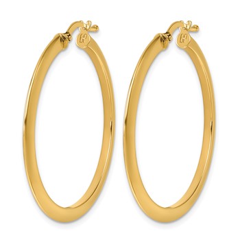 Herco 14K Polished Knife Edge 1.8x34.75mm Round Hoop Earrings — alternate view