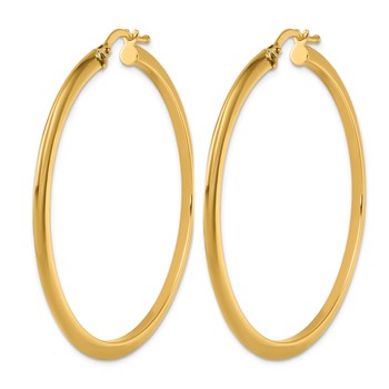Herco 14K Polished Knife Edge 1.8x44.25mm Round Hoop Earrings — alternate view
