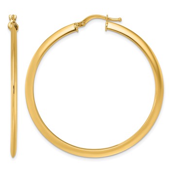 Herco 14K Polished Knife Edge 1.8x44.25mm Round Hoop Earrings