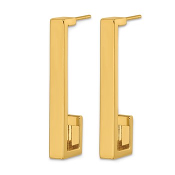 Herco 14K Polished Geometric Bar Post Dangle Earrings — alternate view