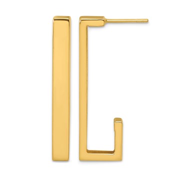 Herco 14K Polished Geometric Bar Post Dangle Earrings