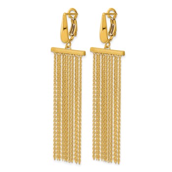 Herco 14K Polished and Brushed Multi-strand Dangle Earrings — alternate view