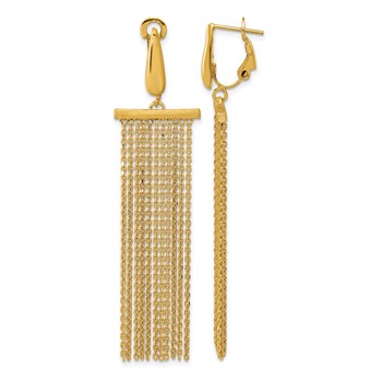 Herco 14K Polished and Brushed Multi-strand Dangle Earrings