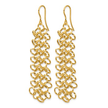 Herco 14K Polished Fancy Circle Link Dangle Earrings — alternate view