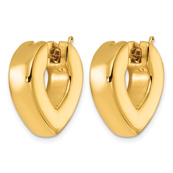 Herco 14K Polished 6.9mm V-Shaped Hoop Earrings — alternate view
