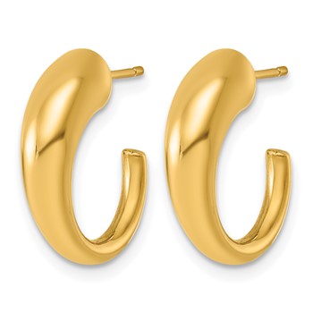 Herco 14K Polished Tapered C Hoop Post Earrings — alternate view