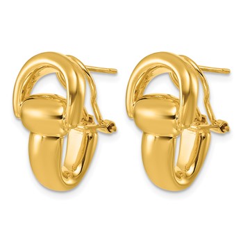 Herco 14K Polished Dangle Omega Back Earrings — alternate view