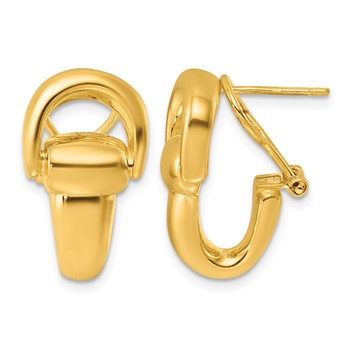 Herco 14K Polished Dangle Omega Back Earrings