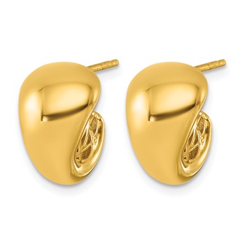 Herco 14K Polished Gradient C-Hoop Post Earrings — alternate view