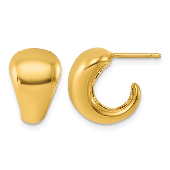 Herco 14K Polished Gradient C-Hoop Post Earrings