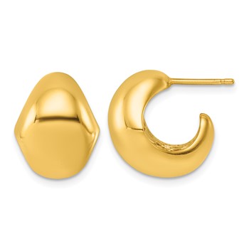 Herco 14K Polished Kite C-Hoop Post Earrings