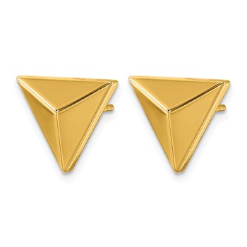 Herco 14K Polished Triangular Post Earrings — alternate view