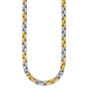 Herco 14K Two-tone Polished 8mm Cable Chain Necklace — alternate view