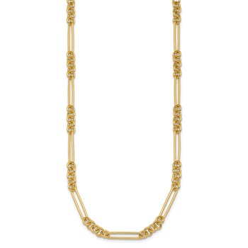 Herco 14K Polished Solid Fancy Link Necklace — alternate view