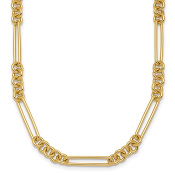 Herco 14K Polished Solid Fancy Link Necklace