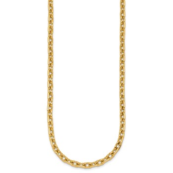 Herco 14K Polished Fancy 4.8mm Notched Cable Chain Necklace — alternate view