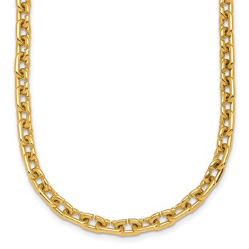 Herco 14K Polished Fancy 4.8mm Notched Cable Chain Necklace