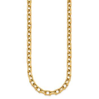 Herco 14K Polished Fancy Rectangular Link Necklace — alternate view