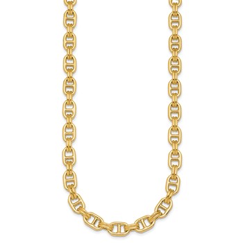 Herco 14K Polished 8.0mm Fancy Anchor Link with .5 Inch Extension Necklace