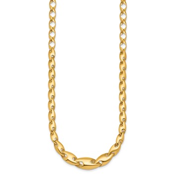 Herco 14K Polished Fancy Graduated Link with 2 Inch Extension Necklace — alternate view