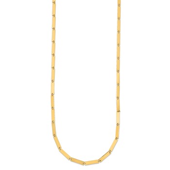 Herco 14K Polished Solid Bar Link with 2 Inch Extension Necklace — alternate view