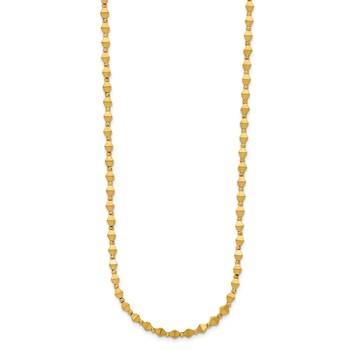 Herco 14k Polished and Diamond-cut Geometric Bead 16 Inch with 2 Inch Extension Necklace — alternate view