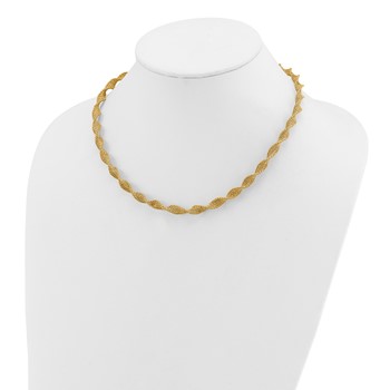 Herco 14K Polished and Diamond-cut Twisted Woven Necklace — alternate view