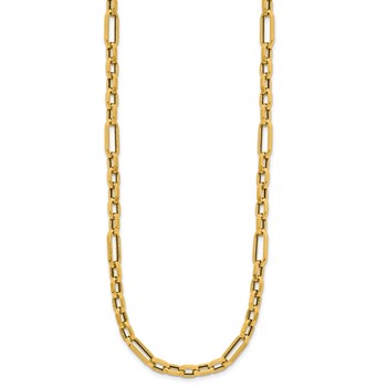 Herco 14K Polished 5.0mm Hexagonal Mixed Link 18 Inch Necklace — alternate view