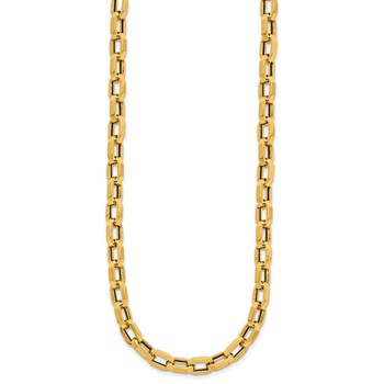Herco 14K Polished 5.85mm Hexagonal Link 18 Inch Necklace — alternate view