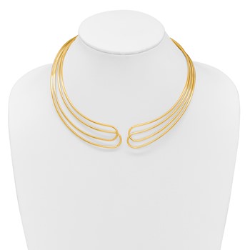 Herco 14K Polished Fancy Hinged Neck Collar — alternate view