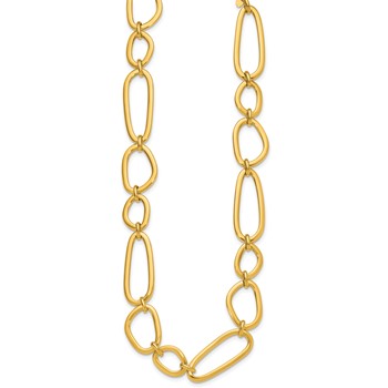 Herco 14K Polished Fancy Contemporary Link 17 Inch with 1.5 Inch Extension Necklace — alternate view