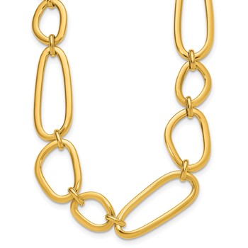 Herco 14K Polished Fancy Contemporary Link 17 Inch with 1.5 Inch Extension Necklace