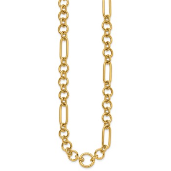 Herco 14K Polished Fancy Mixed Link 19.75 Inch Necklace — alternate view
