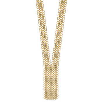 Herco 14K Polished Fancy Circle Link Tie 18 Inch Necklace — alternate view