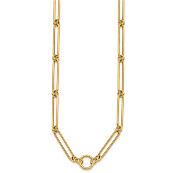 Herco 14K Polished Fancy Elongated Link 18 Inch Necklace — alternate view