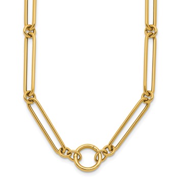 Herco 14K Polished Fancy Elongated Link 18 Inch Necklace
