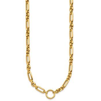 Herco 14K Polished Knife Edge Fancy Link 18.5 Inch Necklace — alternate view
