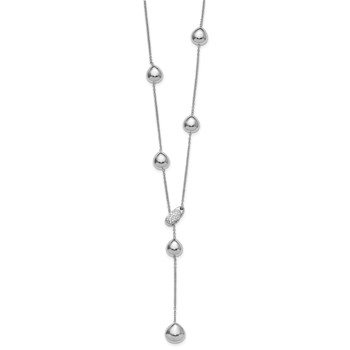 Herco 14K White Gold Fancy Diamond Adjustable Teardrop Lariat Necklace — alternate view