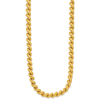 Herco 14K Polished Fancy 6.0mm Link 17 Inch Necklace — alternate view
