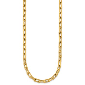 Herco 18K Polished 5.0mm Rectangular Link 18 Inch Necklace — alternate view