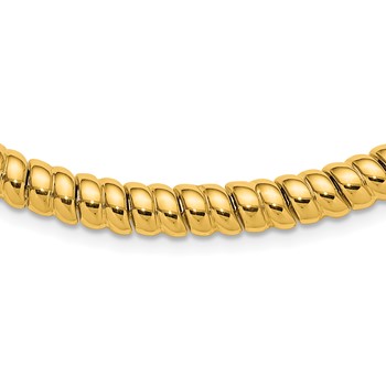 Herco 18K Polished Fancy 8.0mm Link 17 Inch Necklace