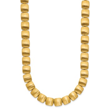 Herco 14K Polished and Brushed Reversible Square Link Necklace — alternate view