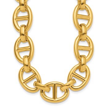 Herco 14K Polished 18.7mm Anchor Link 16 Inch Necklace