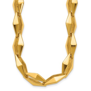 Herco 14K Polished Pointed Navette Link 18 Inch Necklace