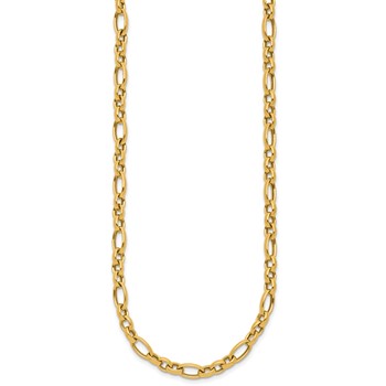 Herco 14K Polished Mixed Oval Link 18 Inch Push-in Clasp Necklace — alternate view
