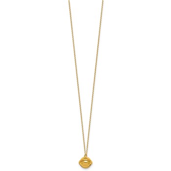 Herco 14K Polished Bell 16 Inch with 2 Inch Extension Necklace — alternate view